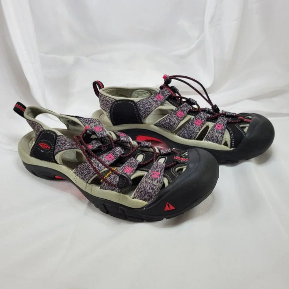 Keen Shoes - Keen Newport H2 Sport Women 9 Waterproof Sandal Gray Black Pink Hiking Trail